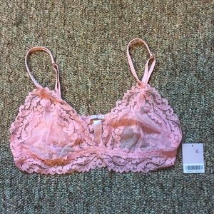 Savage Fenty Dotted Mesh Pink Bralette XL
